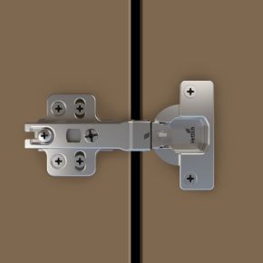 Hettich 3447i Slide On Hinge With 4 hole Mounting Plate