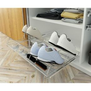 Cargo Pull Out Shoe Rack (Horizontal) - For 900 mm cabinet width with accessory plate